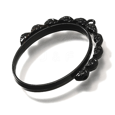 Rotatable Alloy Swivel Open Back Bezel Pendants PALLOY-I223-18EB-1