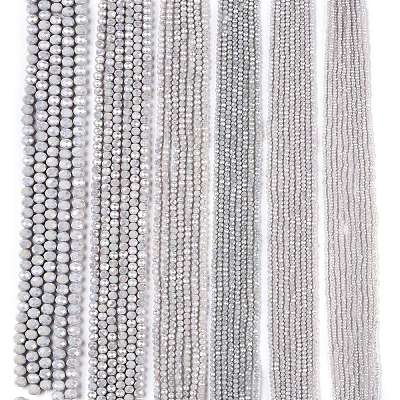 Electroplate Glass Beads Strands EGLA-A044-P2mm-B19-1