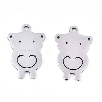 Tarnish Resistant 201 Stainless Steel Pendants X-STAS-S081-041-1