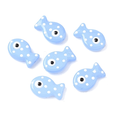 Painted Glass Beads Enamel Beads X-LAMP-D303-04F-1
