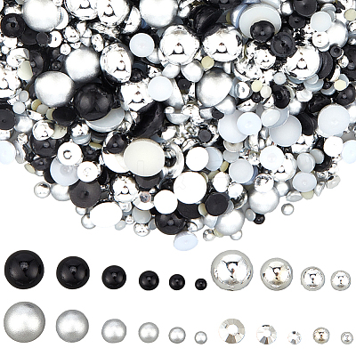 60G ABS Plastic Imitation Pearl Cabochons MRMJ-SC0001-27C-1