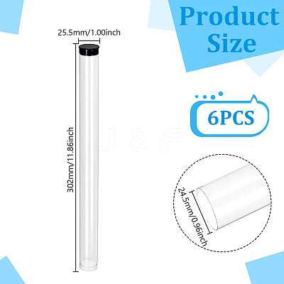 Transparent PC Plastic Bead Storage Tubes AJEW-WH0673-21A-1