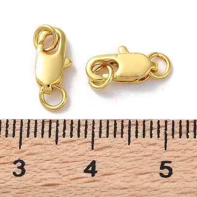 Rack Plating Brass Lobster Claw Clasps KK-F090-24G-01-1