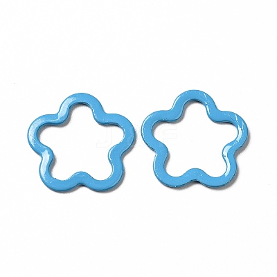 Spray Painted 201 Stainless Steel Linking Rings STAS-G304-07D-1