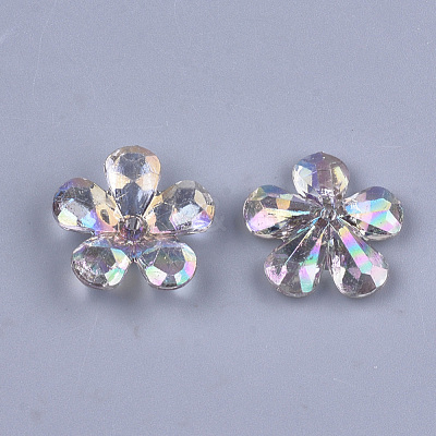 Transparent Acrylic Bead Caps TACR-T007-05-1