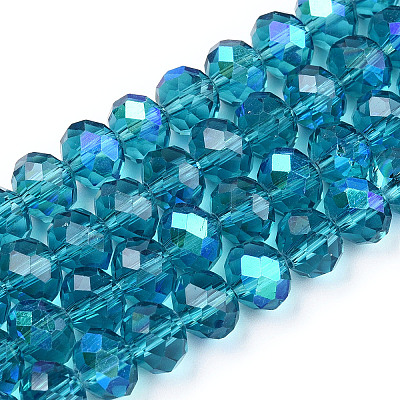 Electroplate Glass Beads Strands EGLA-A034-T10mm-L25-1