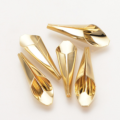 Brass Bead Cones KK-Q735-232G-1