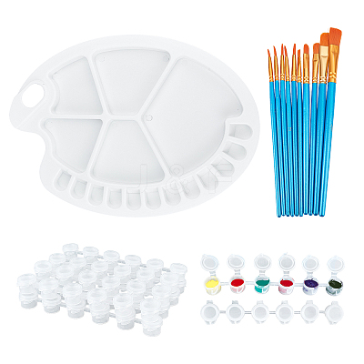 Plastic Paint Palettes with Thumb Hole DIY-GA0001-62-1