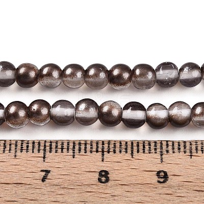 Baking Paint Transparent Glass Beads Strands DGLA-N011-4mm-09-1