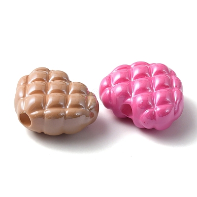Opaque Acrylic Waffle Beads MACR-M025-05-1