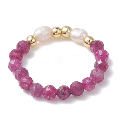 Natural Mixed Gemstone Finger Rings RJEW-JR00971-1