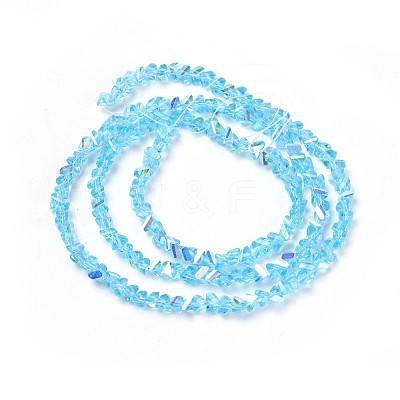 Electroplate Glass Bead Strands GLAA-F092-A04-1