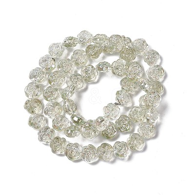 Electroplate Glass Beads Strands EGLA-L040-HR02-1