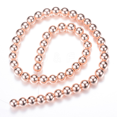 Electroplate Non-magnetic Synthetic Hematite Bead Strands X-G-Q466-3mm-03-1