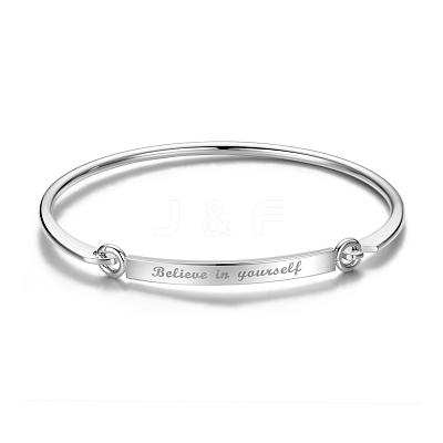 Fashion Engraved Brass Inspirational Bangle JB247B-1