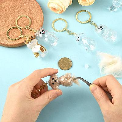 Iron Plastic Keychains KEYC-FZC0001-001D-G-1