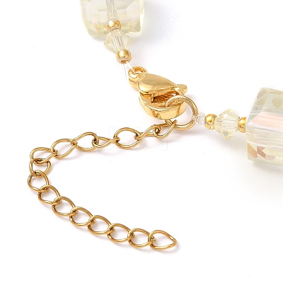Electroplate Glass Beaded Stretch Bracelet Sets for Women BJEW-JB11213-1