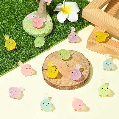 20Pcs 10 Styles Luminous Bird Miniature Ornaments DJEW-CJZ0001-006-1