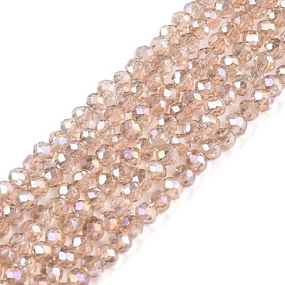 Electroplate Glass Beads Strands EGLA-A044-T1mm-B20-1