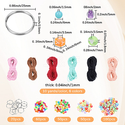 DIY Letter Acrylic Keychain Making Kits DIY-SC0029-39A-1