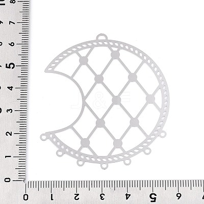 201 Stainless Steel Hollow Moon Chandelier Component Links STAS-N121-02P-1
