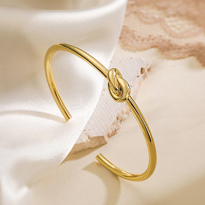 Brass Open Cuff Bangles BJEW-C070-06G-1