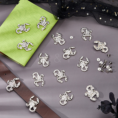 16Bags Scorpion Alloy with Iron Decorative Rivets BUTT-FH0001-035D-1