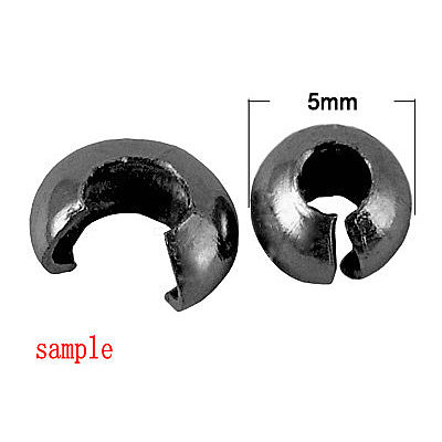 Brass Crimp Beads Covers KK-G017-S-1