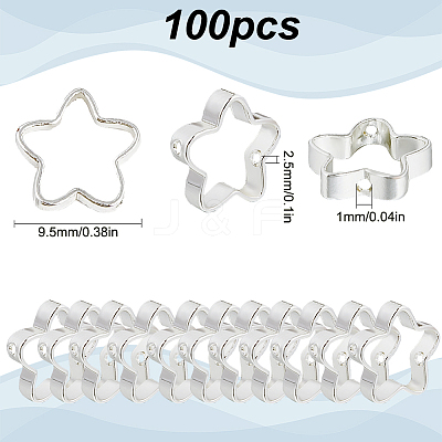 100Pcs Rack Plating Brass Bead Frames KK-SP0002-26S-1