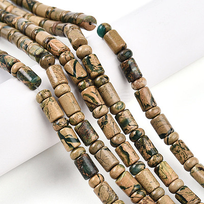 Natural Verdite Stone Beads Strands G-N346-03A-06-1