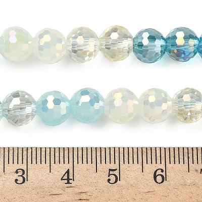 Electroplate Glass Beads Strands EGLA-D300-06-8mm-14-1