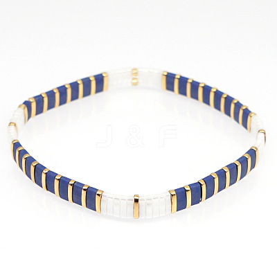 Bohemian Glass Seed Beaded Stretch Bracelets JM4508-31-1