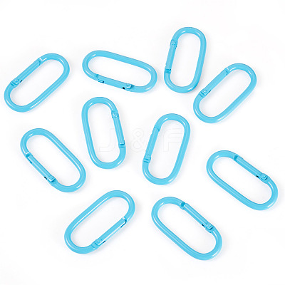 10Pcs Alloy Spring Gate Rings FIND-TA0009-25A-1