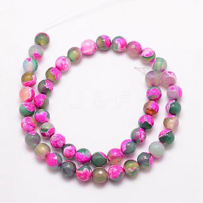 Natural Fire Crackle Agate Bead Strands G-K166-06F-6mm-1