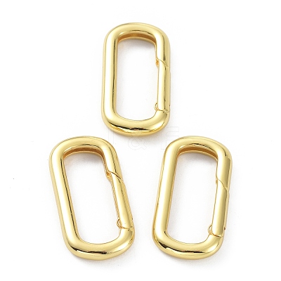 Brass Keychain Clasps KK-B046-01G-1