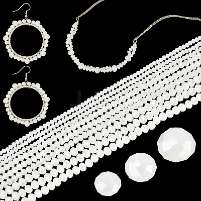 9 Strands 3 Style Electroplate Glass Beads Strands EGLA-PH0001-29-1