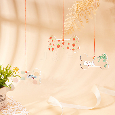 Transparent Blank Acrylic Pendants TACR-NB0001-11-1