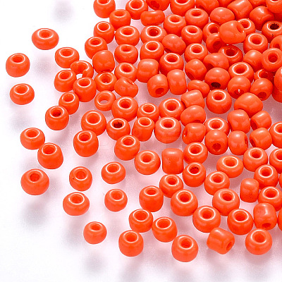 8/0 Baking Paint Glass Round Seed Beads SEED-C029-B-01-1