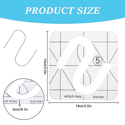 Transparent Acrylic Sewing Template DIY-GF0002-89-1