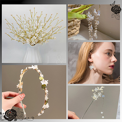 300Pcs 6 Style Transparent Acrylic Bead Caps OACR-HY0001-11-1