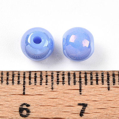 Electroplate Pearlized Glass Pearl Beads EGLA-T021-14A-06-1