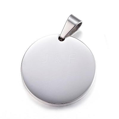 Tarnish Resistant 304 Stainless Steel Pendants STAS-P115-08P-1