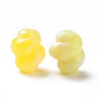 Two Tone Opaque Acrylic Beads OACR-P013-31B-1