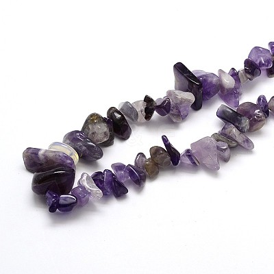 Natural Amethyst Beads Strands G-O049-C-48-1