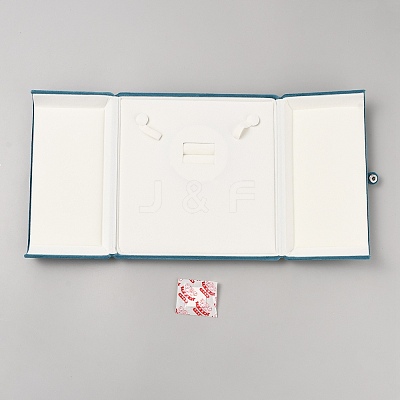 Square Velvet Necklace & Ring Storage Boxes VBOX-WH0018-01-1
