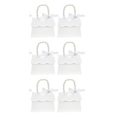 Trapezoid Paper Gift Box with Plastic Imitation Pearl Handles CON-WH0092-65A-1