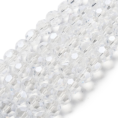 Electroplate Transparent Glass Beads Strands EGLA-A035-T10mm-A19-1