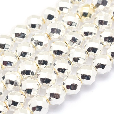 Electroplate Non-magnetic Synthetic Hematite Beads Strands G-L485-03D-S-1