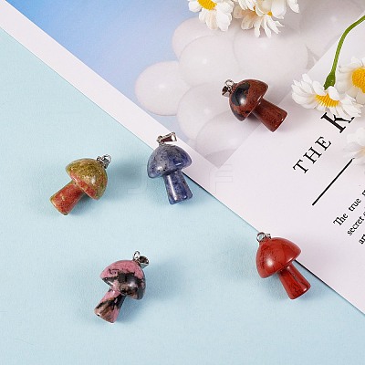 Natural Gemstone Pendants G-SZ0001-90-1