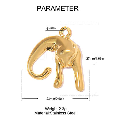 304 Stainless Steel Pendants STAS-OY011-87G-1